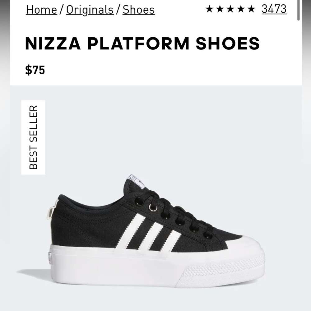 Adidas Nizza platform shoes